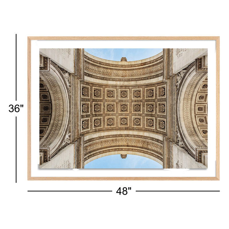 ARC DE TRIUMPHE BY GUY SARGENT, 36" H x 48" W x 2.5" D, Light Brown