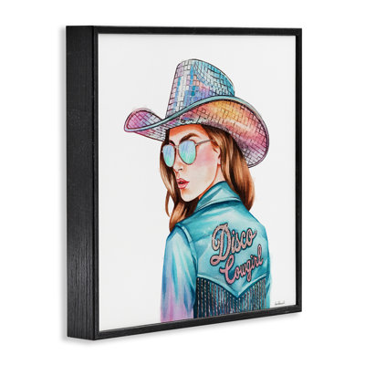 Portrait de cow-boy disco, estampe numérique, design par Amanda Greenwood
