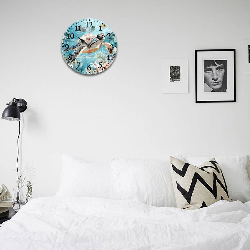 Horloge murale sarcelle 12 "x 12"