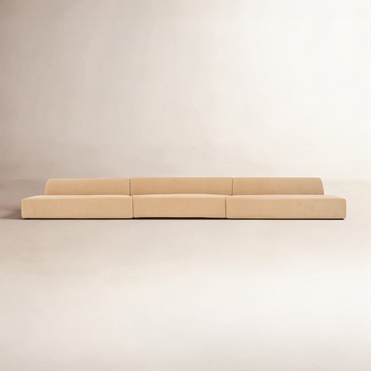 REMI Modular Upholstered Reversible Sectional, Yellow Polyester