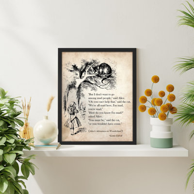 " Alice And Cheshire Cat Alice In Wonderland Classic Children's Literature "