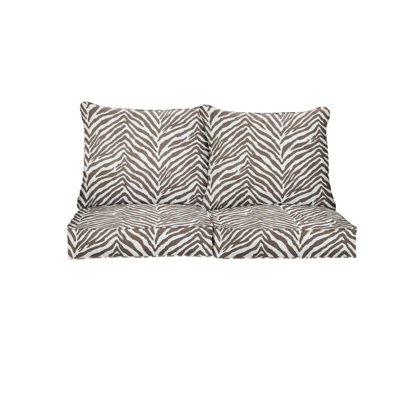 Ensemble de coussin et coussin d'extérieur Sunbrella, Sunbrella - gris de la Namibie, L 30 po x P 27 po x H 5 po