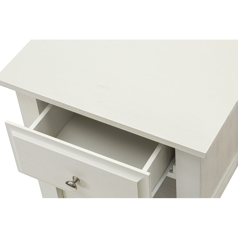 Ensemble de lit 2 pièces - 1 tête de lit rembourrée en tissu de lin brun et tête de lit capitonnée à boutons avec 1 table de chevet pour la chambre à coucher - Table de chevet au fini crème au beurre brossé