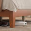 Ensemble de chambre à coucher en bois massif 3 pièces avec cadre de lit et 2 tables de chevet tournées-1621310657-1621310656