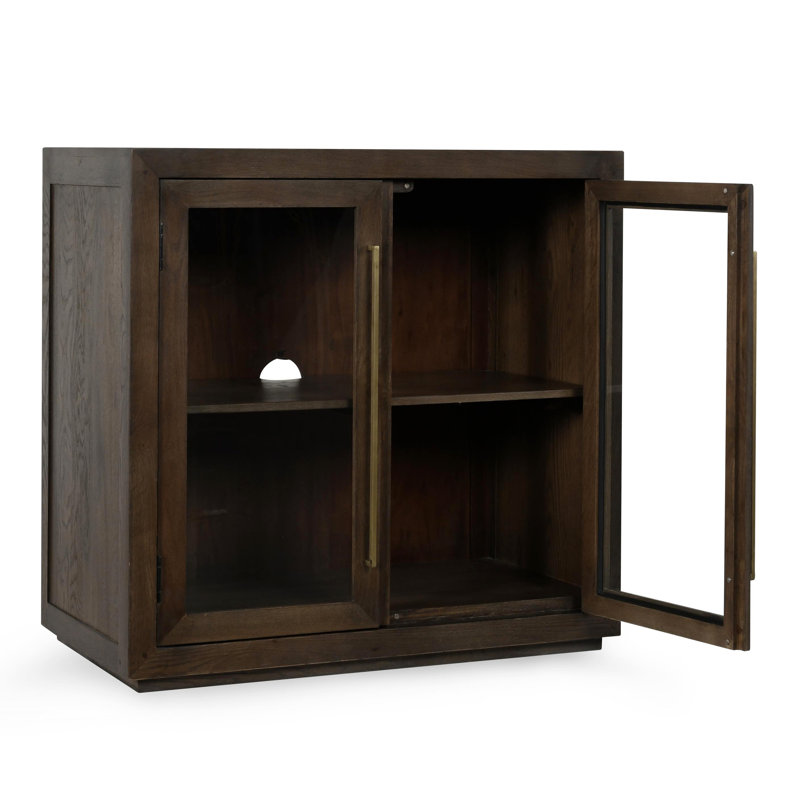 Bradley Oak Wood 2Dr Cabinet Cocoa Brown
