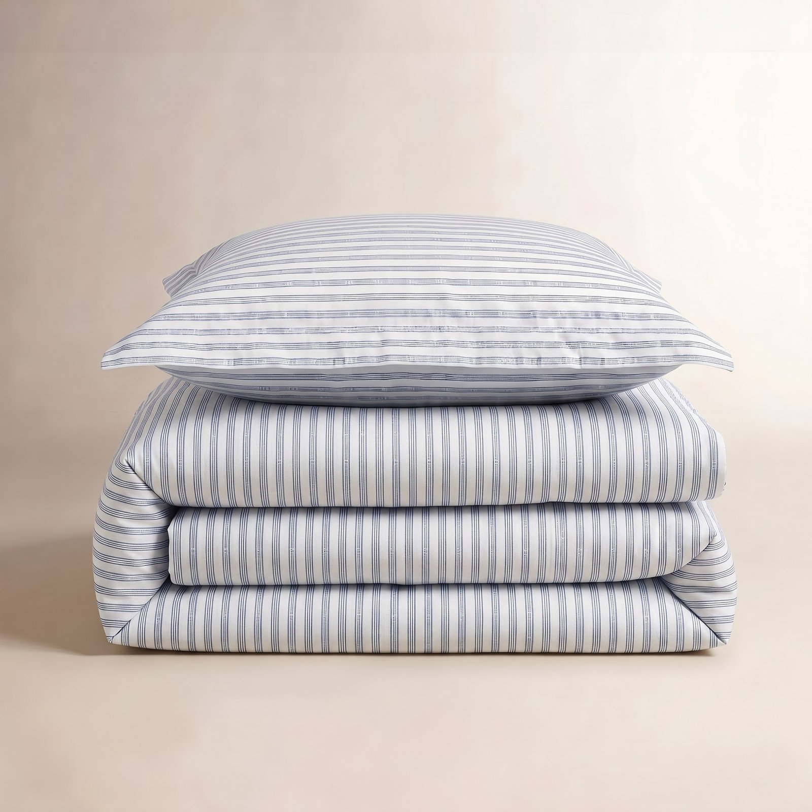 Cobbett Cotton Duvet Cover Set, Twin Duvet Cover + 1 Sham, Blue