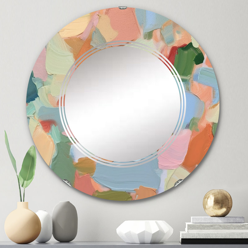 Atakent - Miroir mural moderne rond, 24 po x 24 po