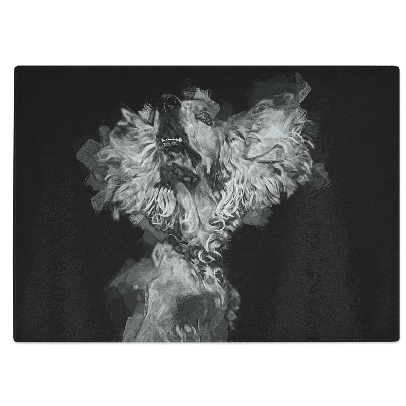 Tempered Glass Cocker Spaniel Chopping Board, 39 cm W x 28.5 cm L