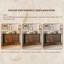 47.24" Modern Retro Solid Wood Sideboard with Butterfly Glass Doors & Large-Capacity Drawers, Simple Style Cabinet for Living Room & Entryway