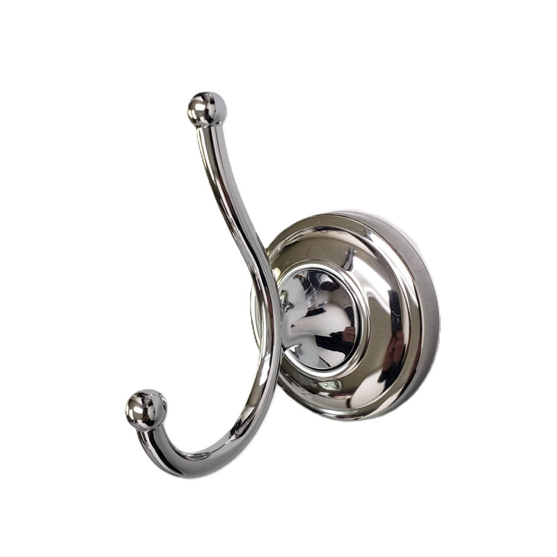 Ensemble de 3 patères doubles Edgerton Collection, Chrome