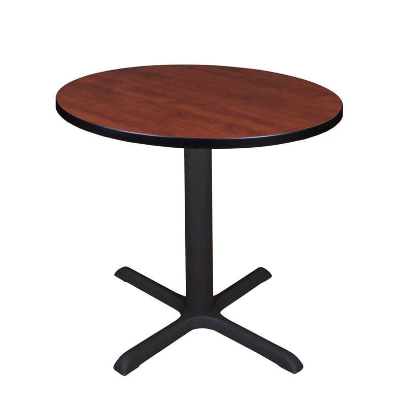 Neyland Cain Square X-Base Breakroom Table, Cherry, 29" H x 36" L x 36" W