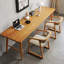 Bureau rectangulaire brun en bois massif-108803822