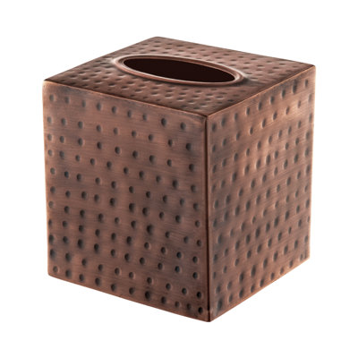 Hand Hammered Metal Tissue Box Cover
