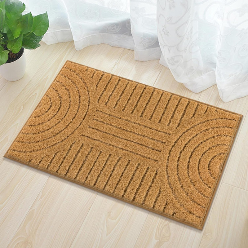 Non Slip Soft Absorbent Bath Mat, 36" L x 24" W, Yellow