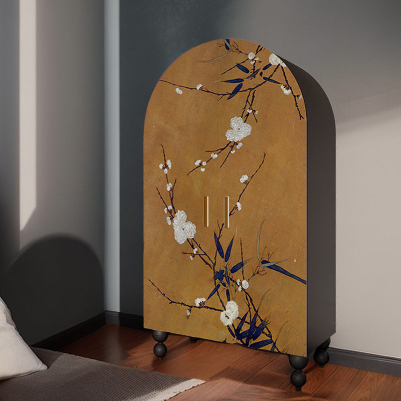 Garde-robe de chambre à coucher à double porte multifonction, Noir, noir, noir, noir