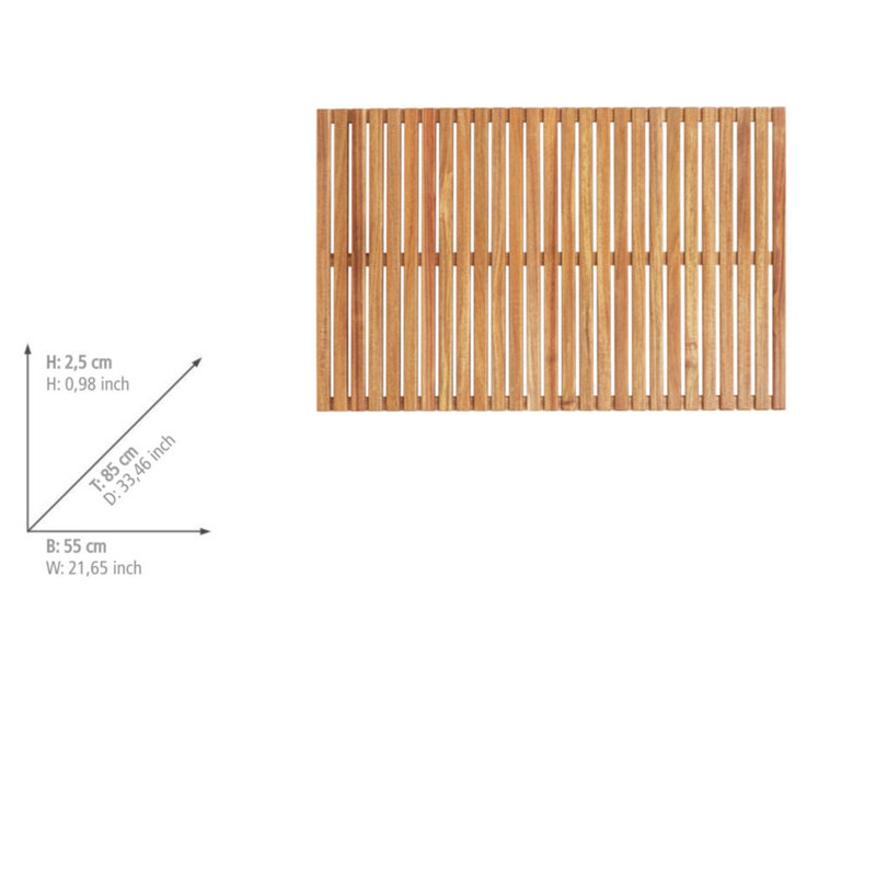 Adairis Acacia Hardwood Non-Slip Bath Mat