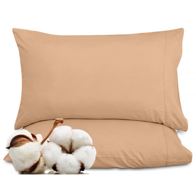 Ensemble de 2 taies d'oreiller 100% coton longues fibres à densité de tissage 300 fils Royale Linens