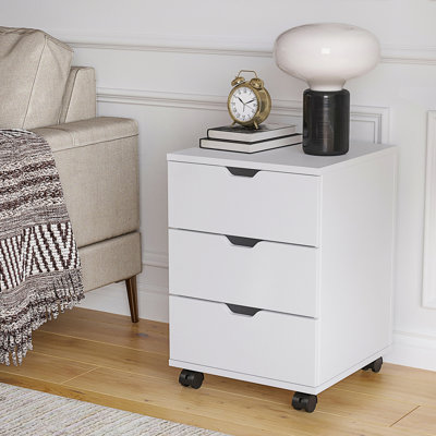 3-Drawer Vertical Filing Cabinet With Casters (Non-Assembled), Accent Cabinet