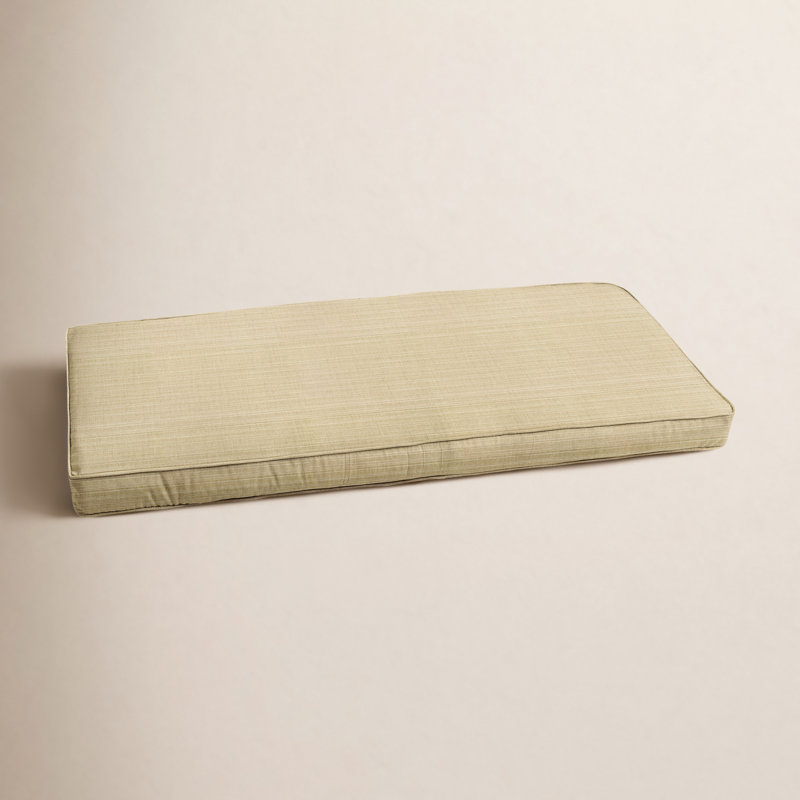 Osprey Outdoor Sunbrella Bench Cushion, 55" W x 18" D, Dupione Sand Sunbrella�