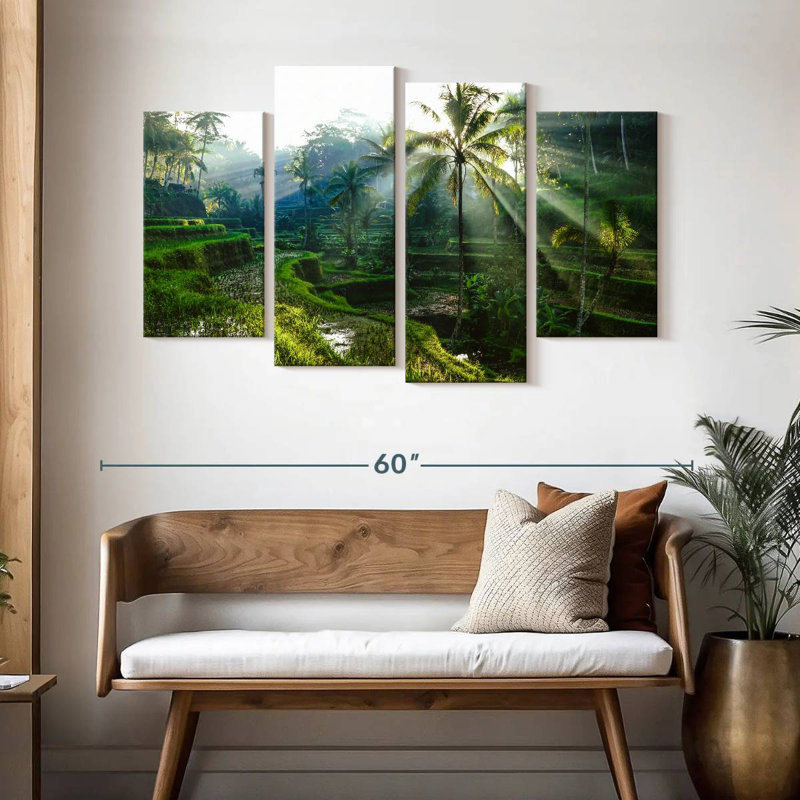 Rizières en terrasses Alvord Bali, H 32 po x l 52 po