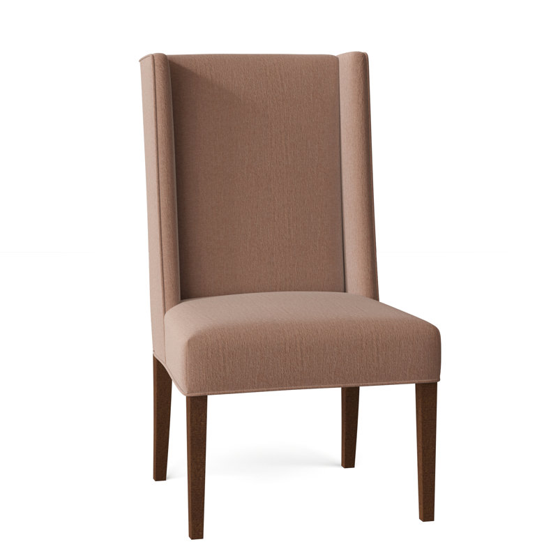 Chrisney 21'' H Upholstered Side Chair, Cobalt, Dark Walnut