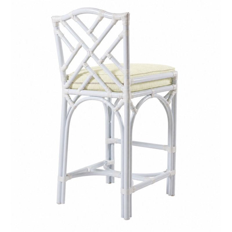 Chippendale Outdoor Bar Stool, Natural Sunbrella®