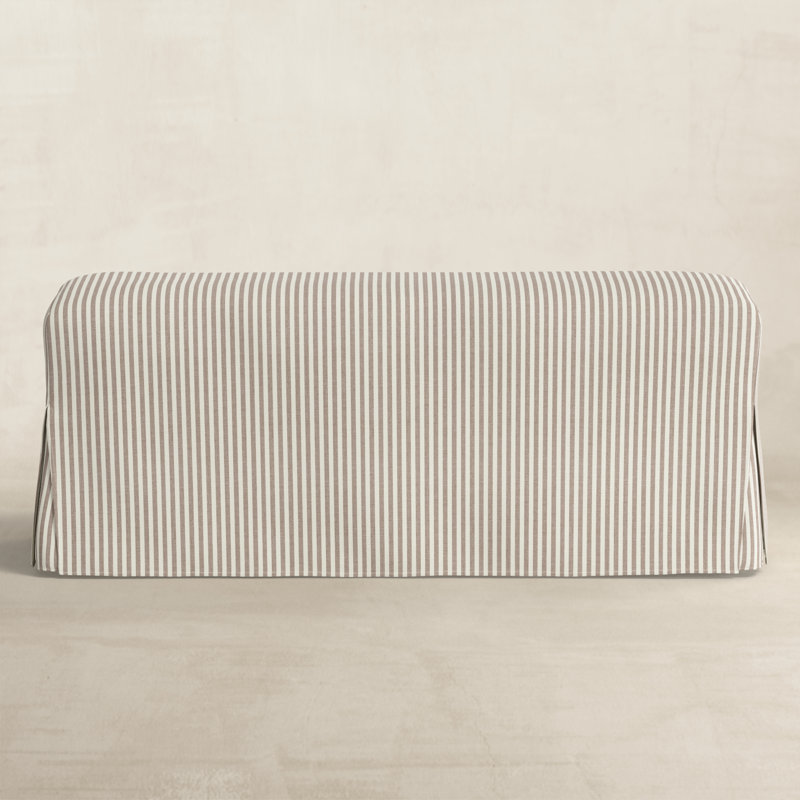 Upholstered Dining Bench, Mauve Striped