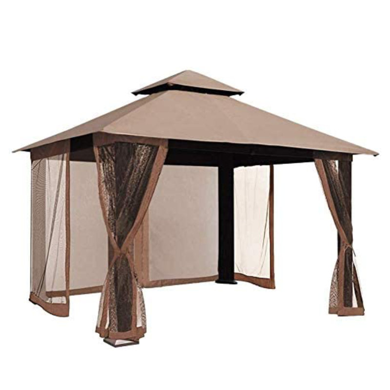 Moustiquaire avec fermeture à glissière pour abris de jardin en bois