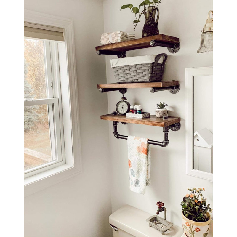 Artimese 3 Piece Industrial Pipe Shelves