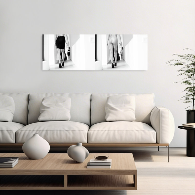«True Self Elegant Abstract Contemporary Architecture», art mural femme, H 16 po x l 48 po
