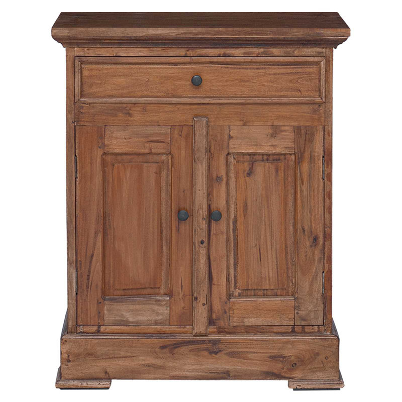 Solid Wood Rectangle Accent Cabinet, Natural