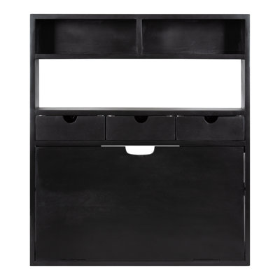 Bureau flottant en bois massif Aerick