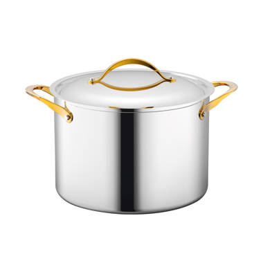 Gibson Home Breton 3 Piece Aluminum Stockpot With Steamer and Lid