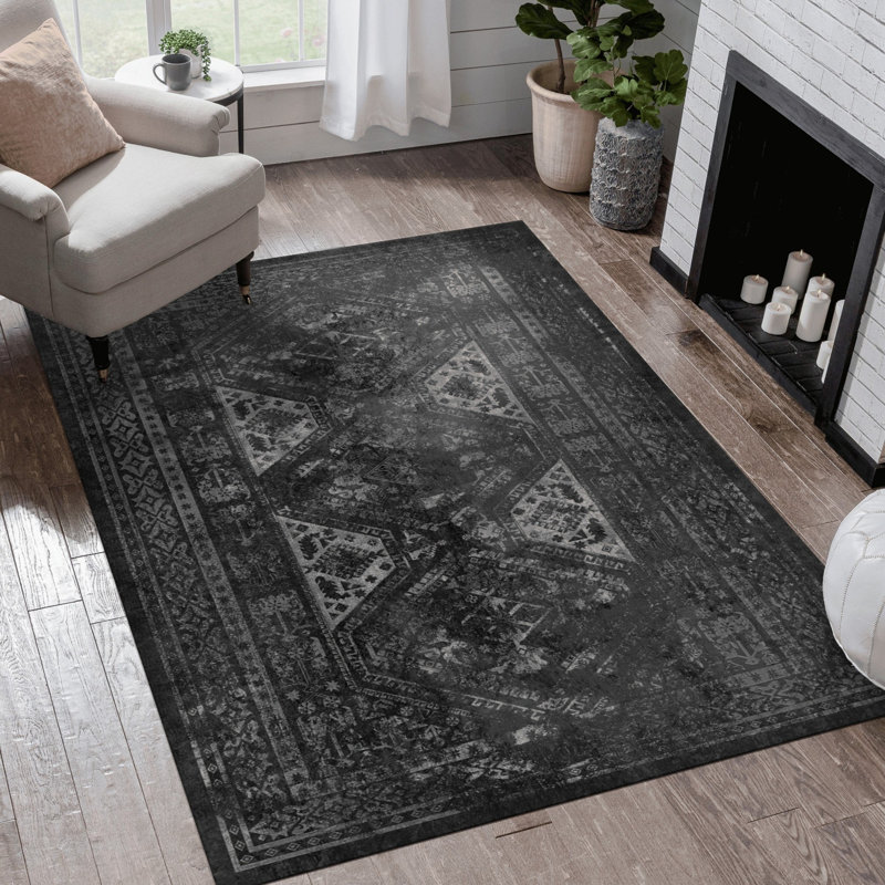 Lint-free, stylish, stain-resistant area rug, Rectangle 9' x 12'
