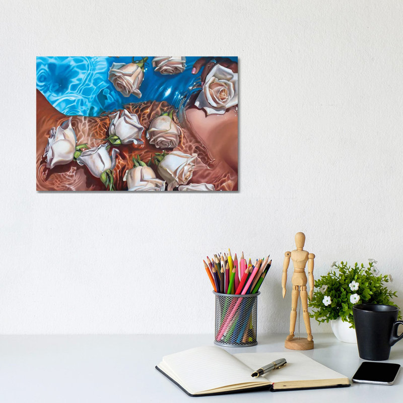 Rose Water by Julia Ryan - Wrapped Canvas Painting, 20.32 cm H x 30.48 cm W