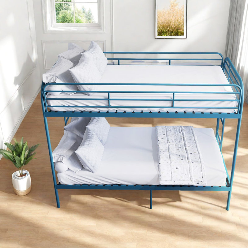 Lits simples superposés en métal peu encombrants, conception moderne et robuste pour la maison