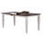 Chezney 6 - Person Solid Wood Solid Wood Top Four Leg Dining Set In White & Brown With 15" Butterfly Leaf