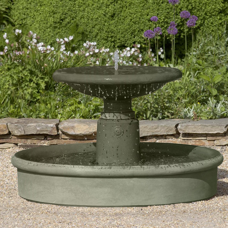 Esplanade Weather Resistant Floor Fountain, Aged Limestone