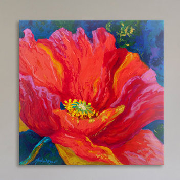 « ii » par marion rose gallery, reproduction d’art sur toile tendue Passion Poppy, H 8 po x l 8 po x P 1,5 po