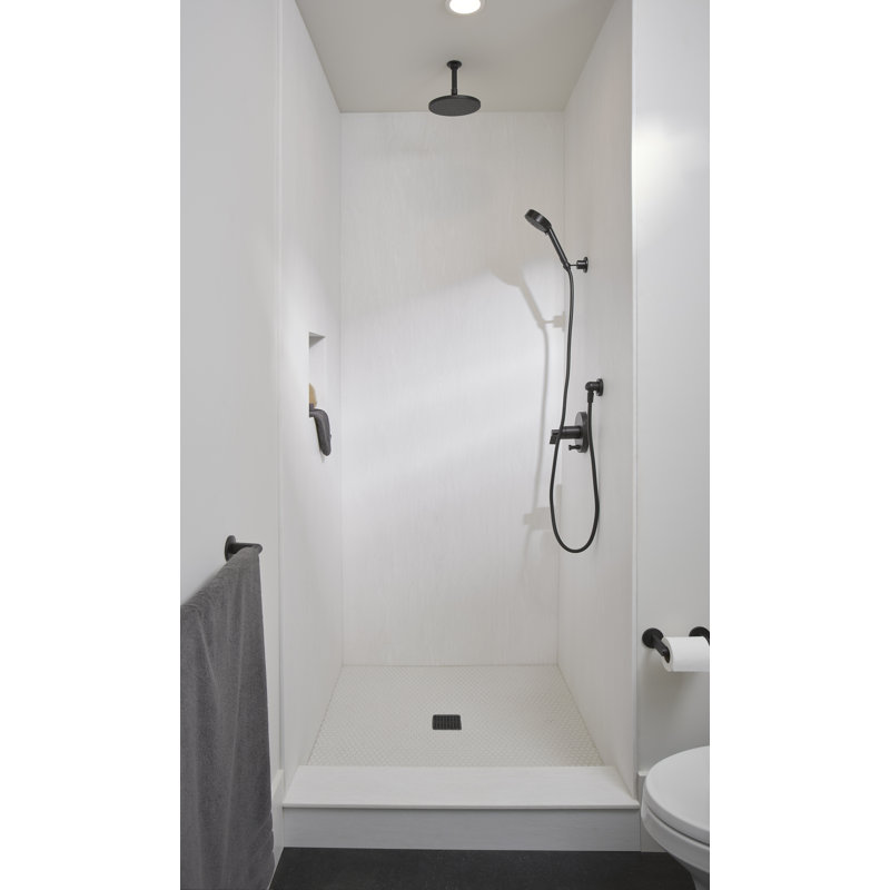 Clearflo Square Design Tile-In Shower Drain with Reversible Collar, 2" and 3" PVC Connection, Matte Black