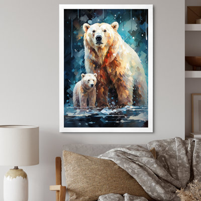 Ours polaire Starlit Bond II - ours, art mural