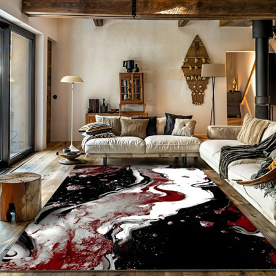 Tapis noir / gris / ivoire / beige Galaxy Series