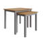 Daris Nest Of 2 Side End Tables. Solid Oak. Fully Assembled.-1252230266