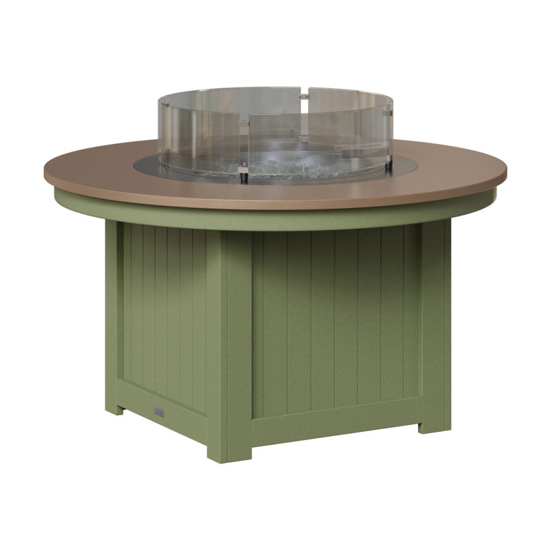 Foyer de table rond Berlin Gardens Donoma, H 25 po x l 44 po x P 44 po, Bronze martelé avec base sauge