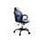 Gaming Office Chair With Comfortable Padded Seat, Black And Blue Faux Leather, Five - Wheels, And Adjustable Height For Work Modern In Color,