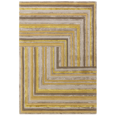Corel Geometric Wool Hand Tufted Area Rug