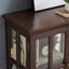 Vitrine lumineuse à DEL, vitrine antique avec tablettes réglables, vitrine de qualité rétro avec portes en treillis, bibliothèque élégante et armoire de rangement pour la décoration intérieure et l'organisation-1428268806-1428268800