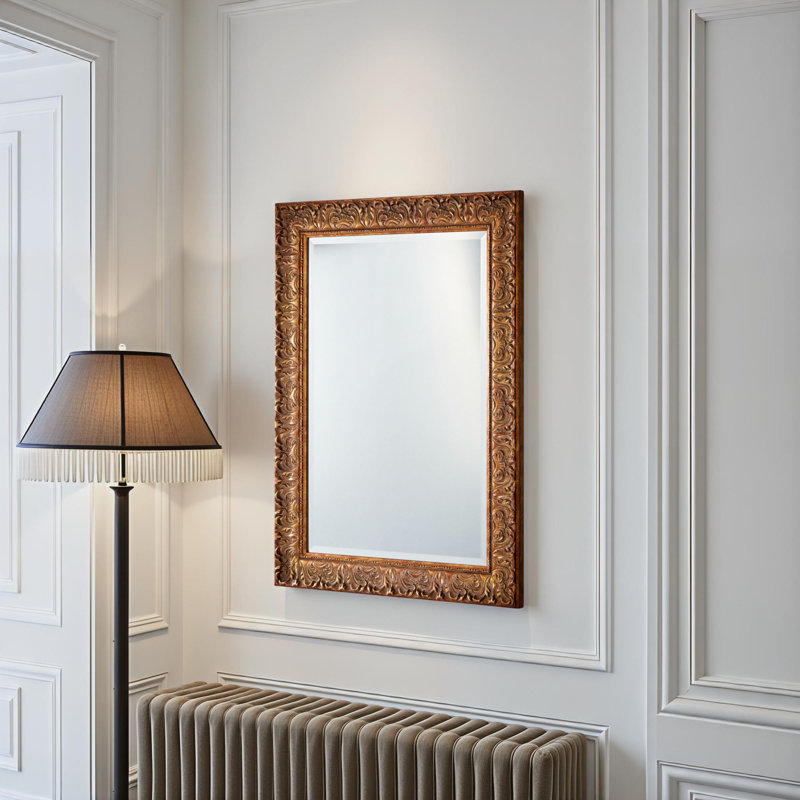 Rectangle Mirror, Gold, 77 cm H x 62 cm W