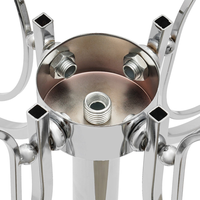 33.8'' H Metal Tabletop Candelabra, Silver