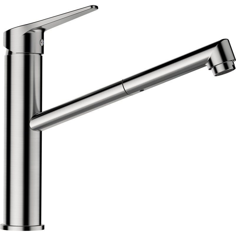 High Pressure Single Lever Monobloc Tap, Edelstahloptik